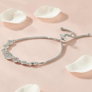 Silver 92.5 CZ Adjustable Bracelet