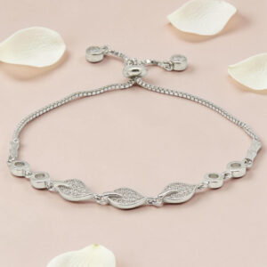 Silver 92.5 CZ Adjustable Bracelet