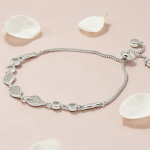 Silver 92.5 CZ Adjustable Bracelet
