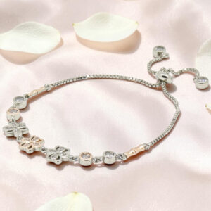Silver 92.5 CZ Adjustable Bracelet