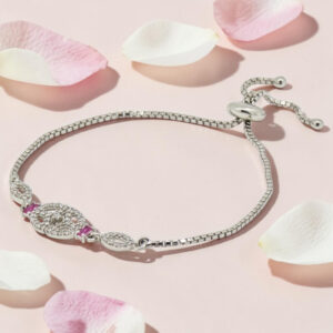 Silver 92.5 CZ Adjustable Bracelet