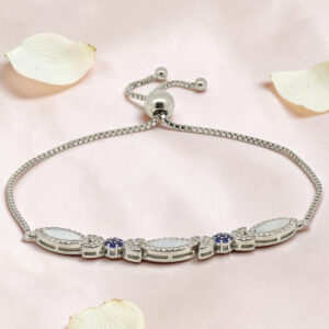Silver 92.5 CZ Adjustable Bracelet
