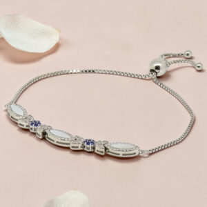 Silver 92.5 CZ Adjustable Bracelet