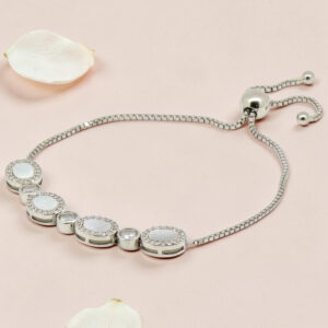 Silver 92.5 CZ Adjustable Bracelet