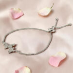 Silver 92.5 CZ Butterfly Adjustable Bracelet