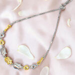 Silver Adjustable Chain Bracelet with Charms