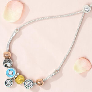 Silver Charm Bracelet Adjustable