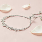 Silver CZ Adjustable Bolo Bracelet
