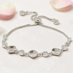 Silver CZ Adjustable Bracelet