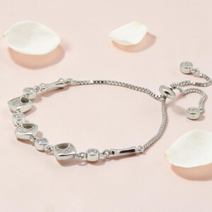 Silver CZ Adjustable Bracelet